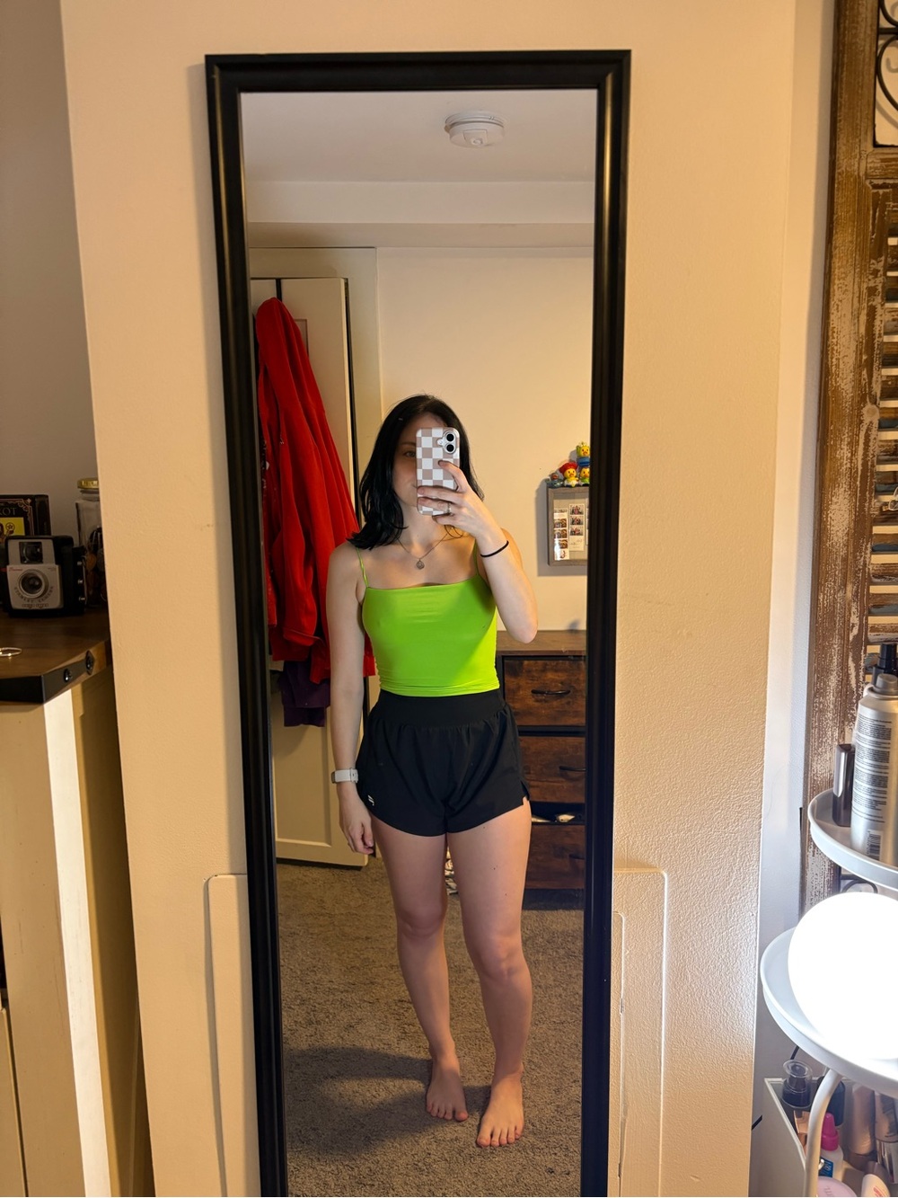 aerie Neon Green Slim Cami Tank Top